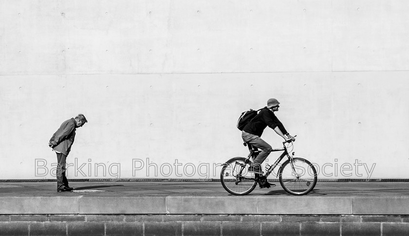 But the sign says, No Cycling