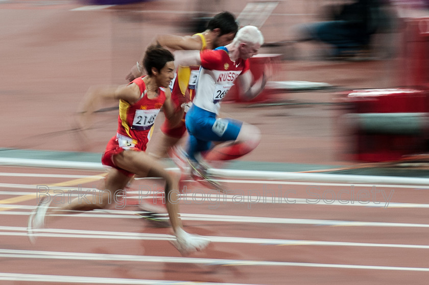 Mens Paralympic 100 metres heat